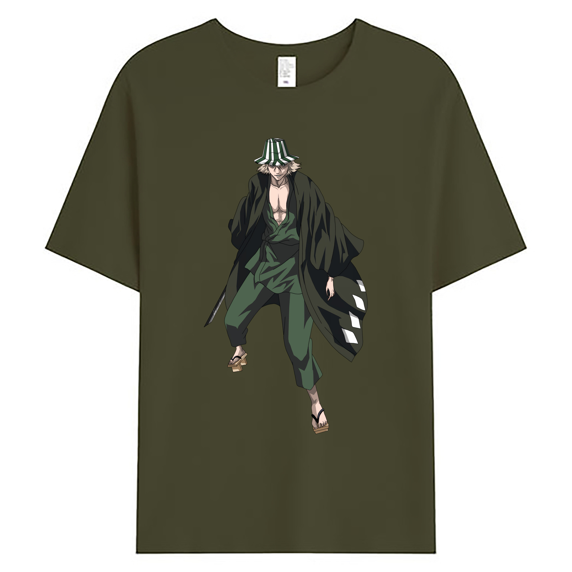 （画像用） "ブリーチ 浦原 喜助（うらはら きすけ） BLEACH Urahara Kisuke " 綿100％ メンズ半袖Tシャツ｜肌触りやわらか＆通気性